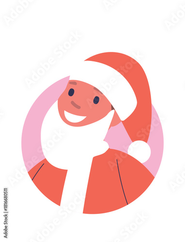 Boy animator wearing Santa costume