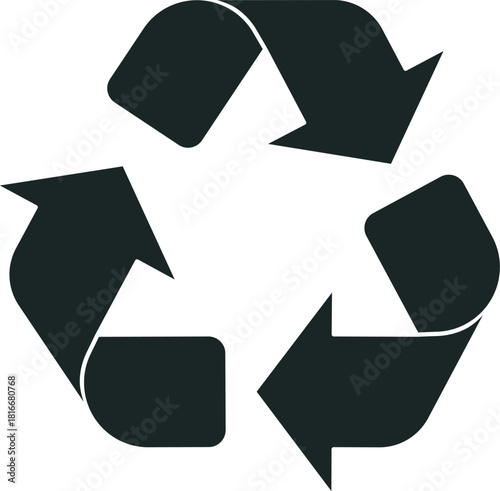 Recycling Symbol Icon – Eco-Friendly Sustainability Design” Vector fill illustrations. 