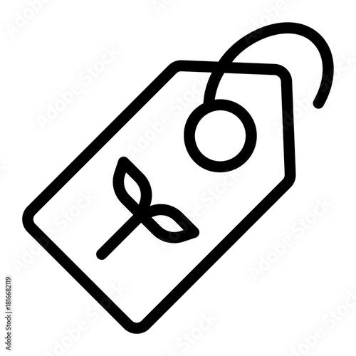 eco tag line icon