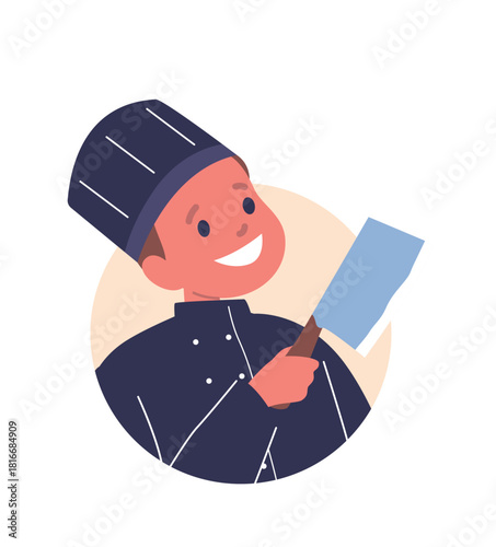Little chef boy child avatar