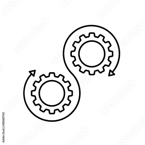 Icon a devops, isolated against a clean background.