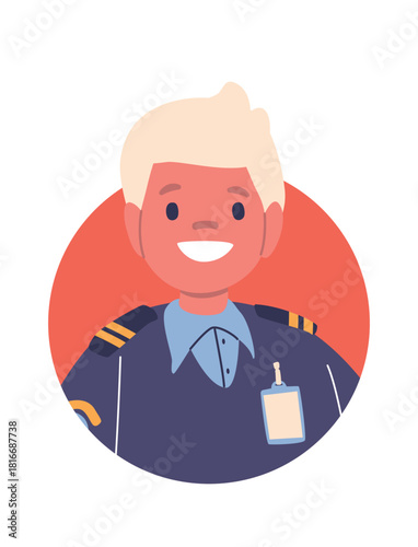 Boy child police sergeant avatar