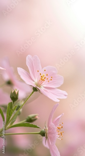 Ethereal spring and summer backdrop featuring blurred natural light and delicate pastel colors suggesting a vibrant floral bloom ,freshness ,floral ,botanical