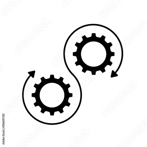 Icon a devops, isolated against a clean background.