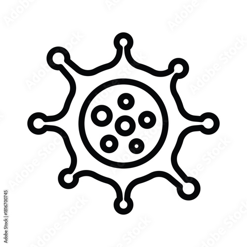Bacteria, virus icon