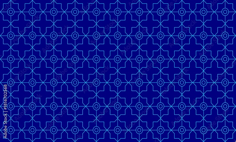 Fototapeta premium Beautiful seamless geometric pattern. Blue background