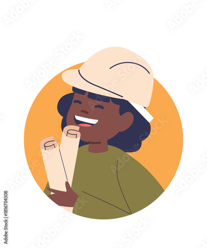 Girl child engineer architect avatar