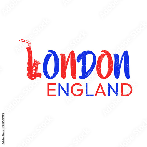 Typgraphic London england vector illustration t shirt logo concept design 