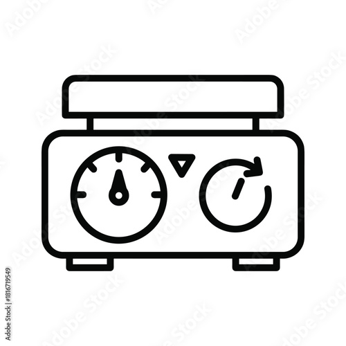 Centrifuge rotor diagram showing sample separation process with rotating wheel and output arrows isolated on