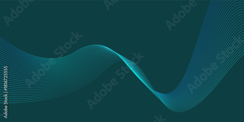 Abstract 3D rendering of a wave pattern with dots and spheres