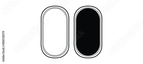 Islamic window and door designs, along with Arab and Muslim mosque shapes. Ramadan or Al-Adha golden decoration, holiday frames.