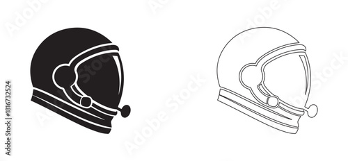 Stylized helmet silhouette vector design