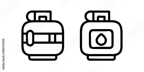 LPG icon in linear and clipart style pack on white background. vector icon