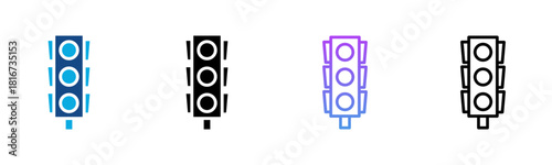 Traffic Icon Multiple Style Vector Illustration
