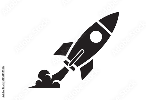 Rocket launch icon. Startup symbol