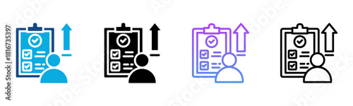 Appraisal Icon Multiple Style Vector Illustration
