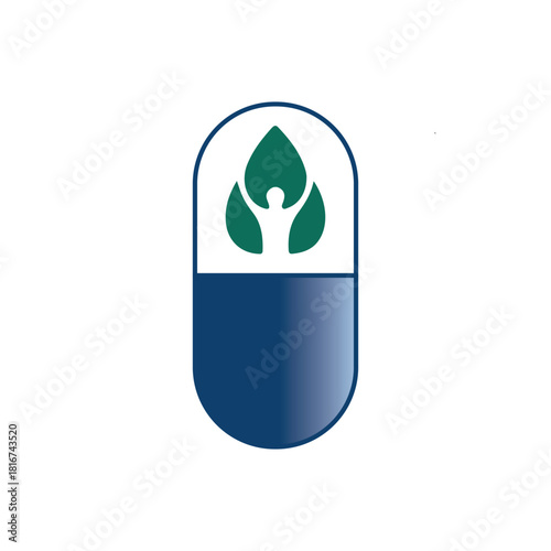 Natural Healthcare Leaf Symbol