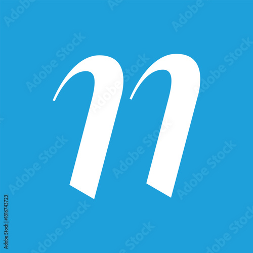 White colour Letter N  Logo