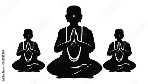 Meditation yoga guru spiritual practice peace zen silhouette