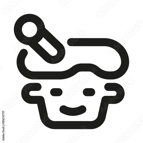 News Reporter Icon. Modern professional minimal line graphic illustrating journalism, media coverage, reporting, press updates and field reporting