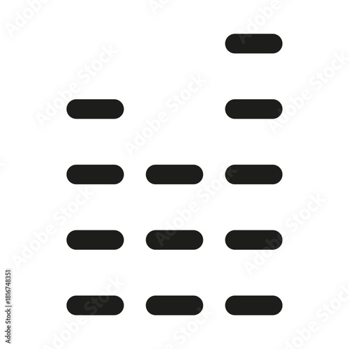 Sound Frequency Icon. Modern professional minimal line graphic illustrating audio waves, signal analysis, vibration, music and sound measurement