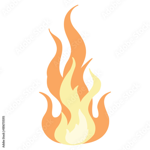 Modern layered fire flame vector graphic element symbol background