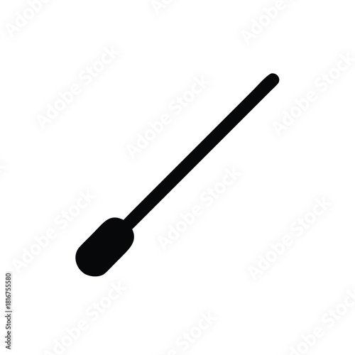 Silhouette Icon of Stirring Rod Illustration