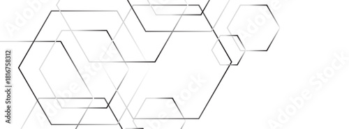 Abstract geometric background with hexagons. Polygonal shape light and shadow effect on the grey background. modern, eps10