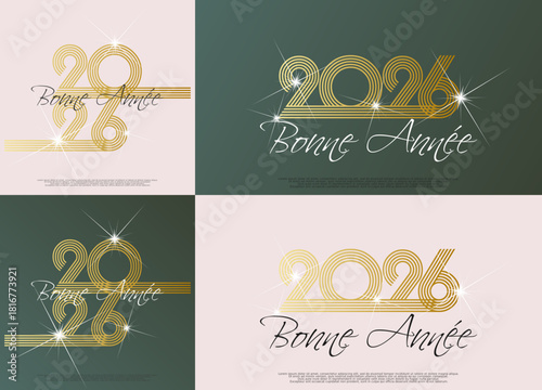 Bonne année - meilleurs vœux 2026 - vecteur pour affiche bannière salutation et célébration du nouvel an 2026.