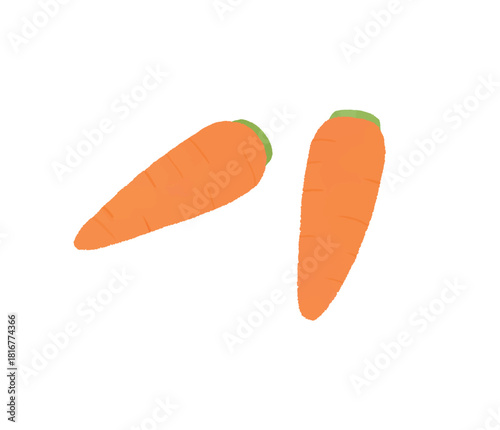 シンプルなにんじんのイラスト