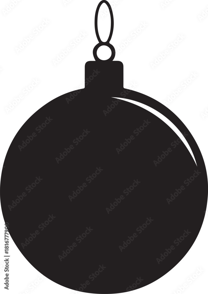 Fototapeta premium Christmas Ornament Ball Silhouette