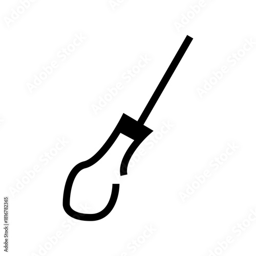 vector illustration of a awl tools outline icon