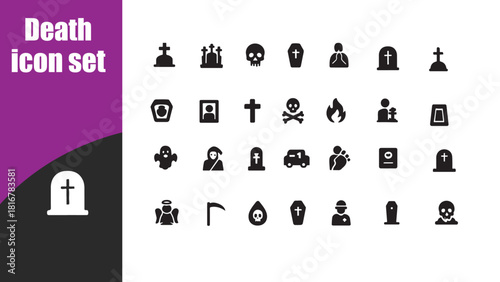 Death  icon set