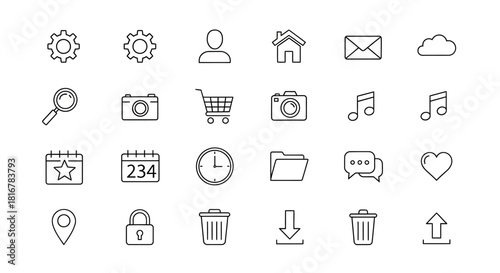 set of icons for web