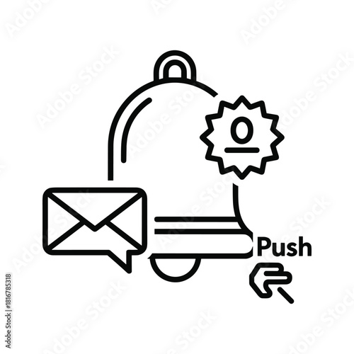 Outline of a fountain pen writing signature or text in an open book, isolated on