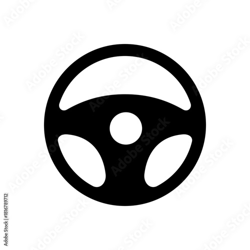car steering wheel icon silhouette vector design