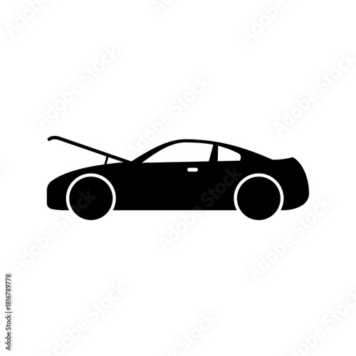 car repair icon silhouette vector design