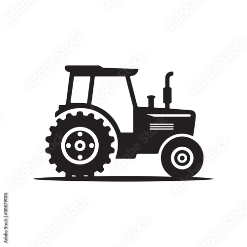 old tractor isolated on white.vector eps 10