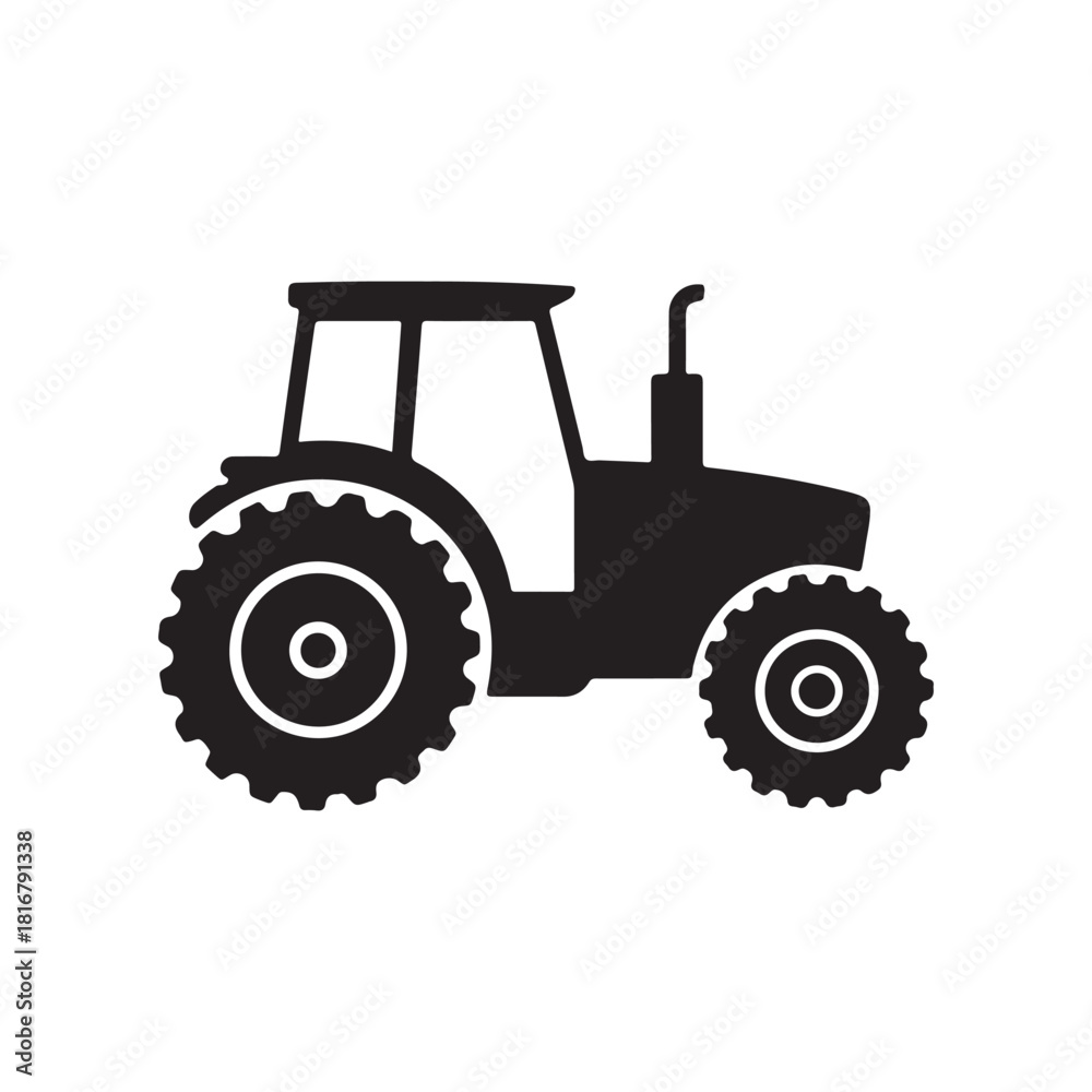 Naklejka premium old tractor isolated on white.vector eps 10