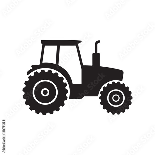 old tractor isolated on white.vector eps 10