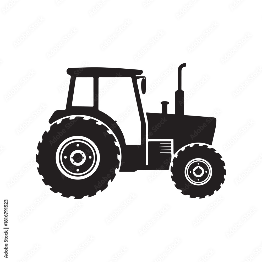 Obraz premium old tractor isolated on white.vector eps 10