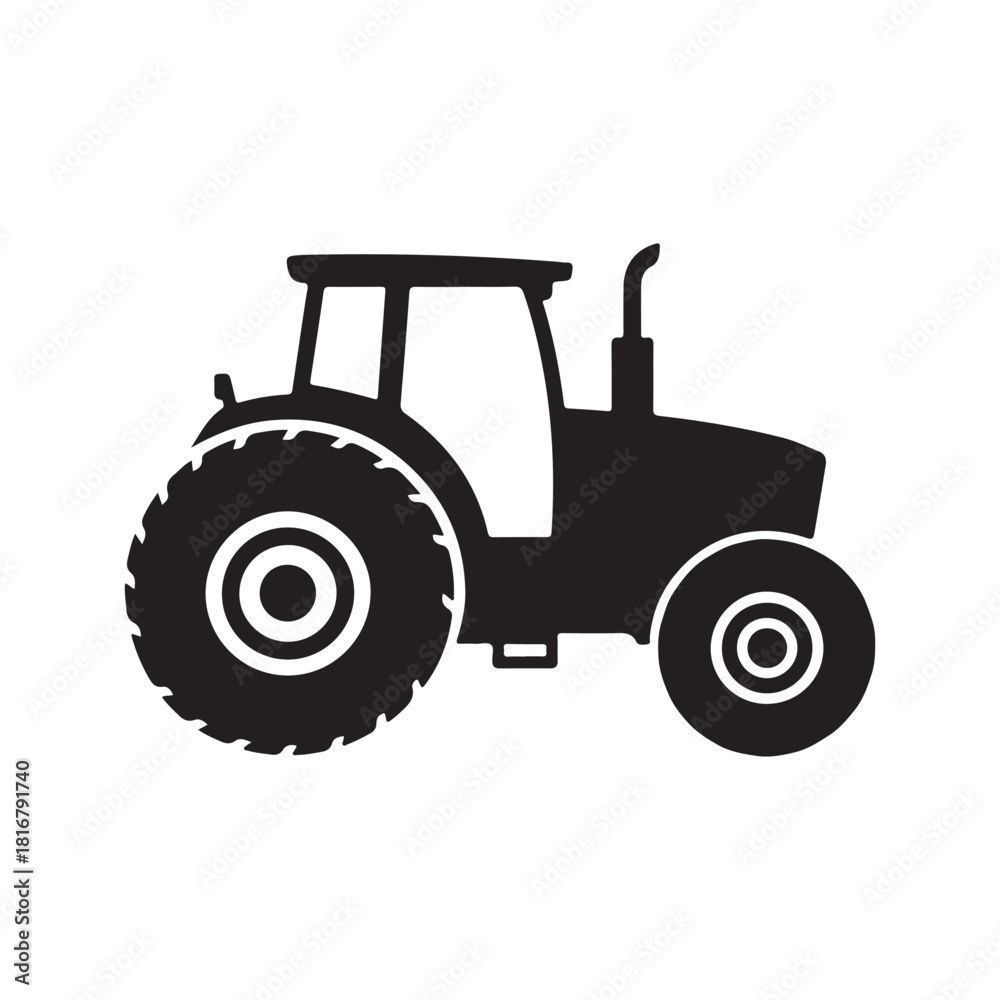 Obraz premium old tractor isolated on white.vector eps 10