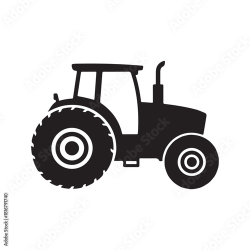 old tractor isolated on white.vector eps 10