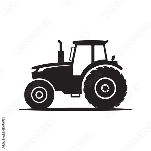 old tractor isolated on white.vector eps 10