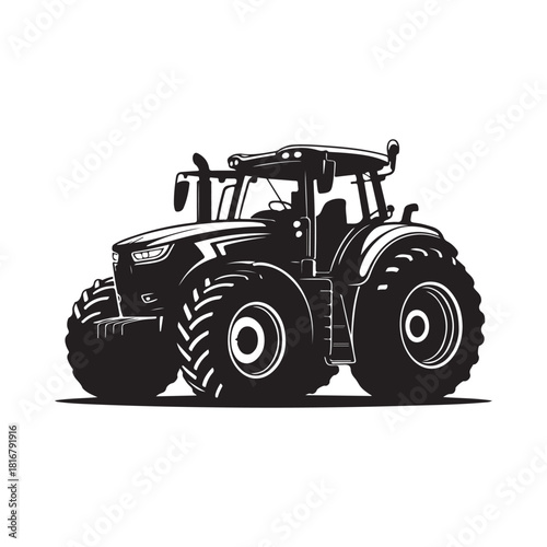 old tractor isolated on white.vector eps 10
