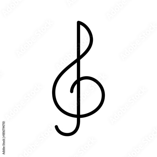 Tone music icon line vector design