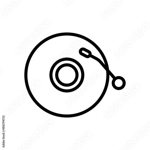 Disc music player icon line vector design