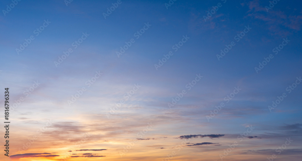 Fototapeta premium Abstract sunrise gold and blue sky as background