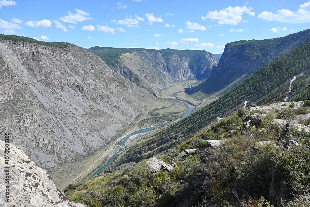 Fototapeta premium Chulyshman valley in the Altay Mountains, Russia