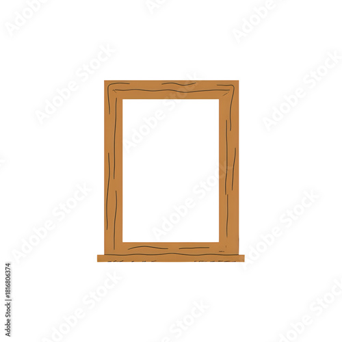 Rustic wood frame adds warmth to any creative project